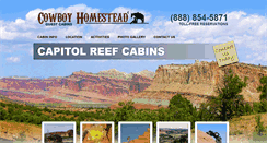 Desktop Screenshot of cowboyhomesteadcabins.com