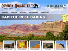 Tablet Screenshot of cowboyhomesteadcabins.com